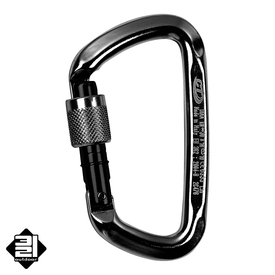 Karabina Climbing Technology D-SHAPE SG černá