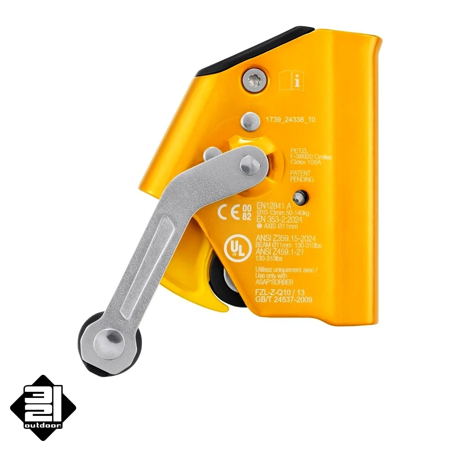 Blokant Petzl ASAP LOCK se zajištěním