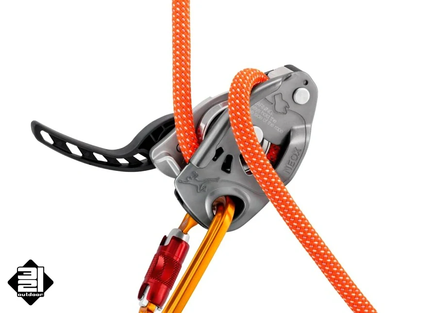 Petzl NEOX LIGHT GRAY jistící brzda šedá