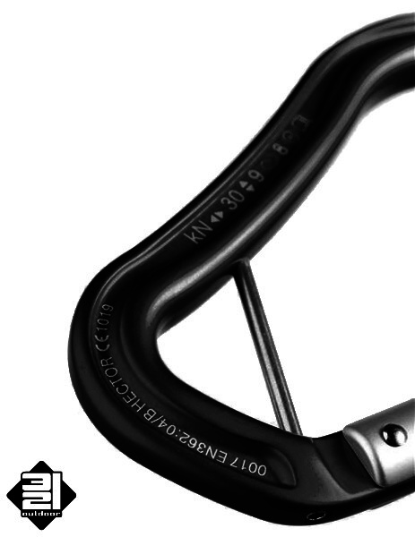 Karabina Singing Rock HECTOR šroubovací černá s příčkou