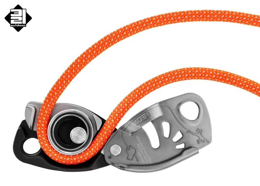 Petzl NEOX LIGHT GRAY jistící brzda šedá