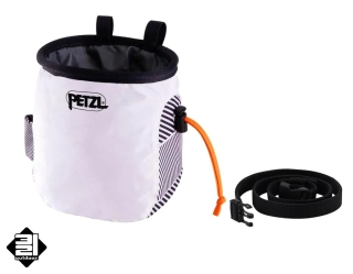 Pytlík na magnesium PETZL SAKA BÍLÝ POTISK