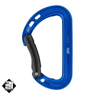 Karabina Petzl SPIRIT prohnutý zámek modrá