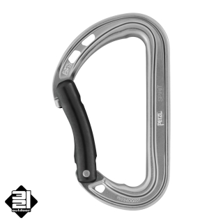 Karabina Petzl SPIRIT prohnutý zámek šedá