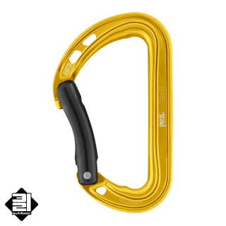Karabina Petzl SPIRIT prohnutý zámek žlutá
