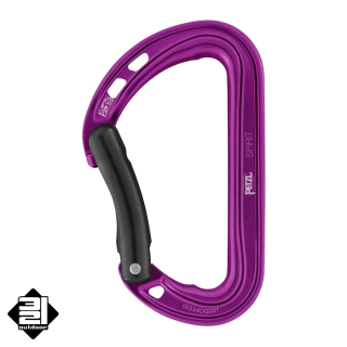 Karabina Petzl SPIRIT prohnutý zámek fialová