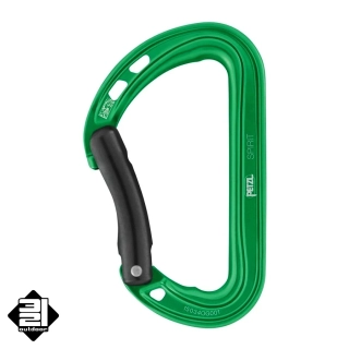 Karabina Petzl SPIRIT prohnutý zámek zelená